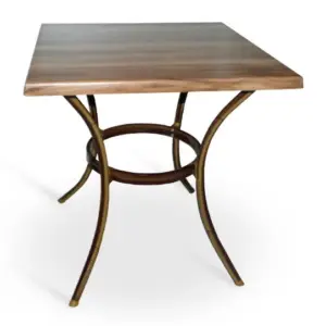 Mesa armazón aluminio acabado dark bambú BAVIERA-4 BAMBÚ