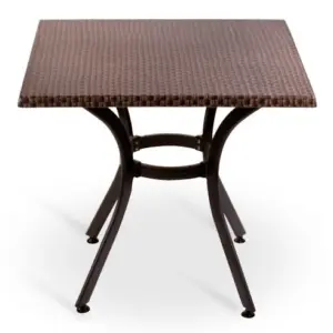 Mesa armazón aluminio acabado negro BAVIERA-4 NEGRO