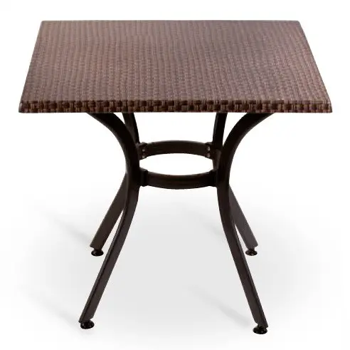 Mesa armazón aluminio acabado negro BAVIERA-4 NEGRO