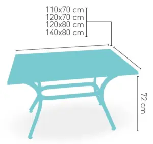 Mesa armazón aluminio acabado negro BAVIERA-R NEGRO