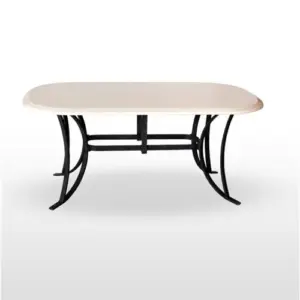 Mesa armazón aluminio acabado negro MONTREAL NEGRO