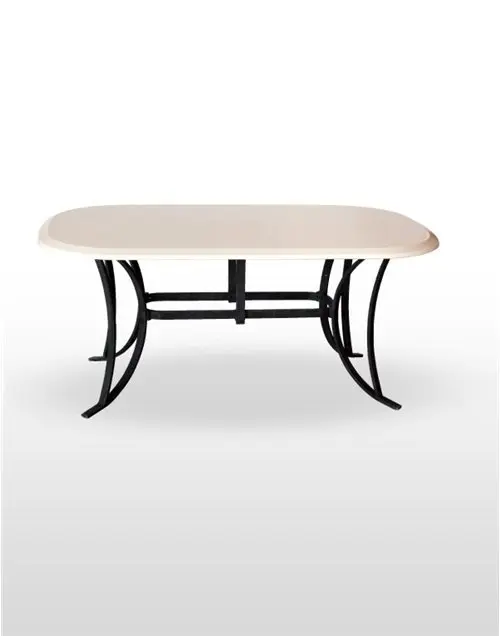 Mesa armazón aluminio acabado negro MONTREAL NEGRO