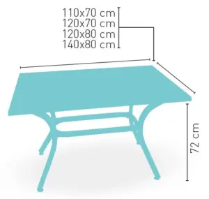 Mesa armazón aluminio acabado gris BAVIERA-R GRIS