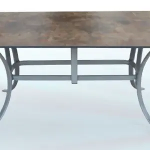 Mesa armazón aluminio acabado gris MONTREAL GRIS