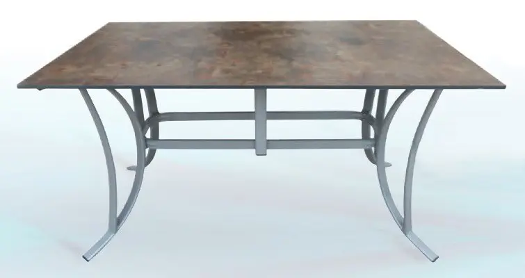 Mesa armazón aluminio acabado gris MONTREAL GRIS