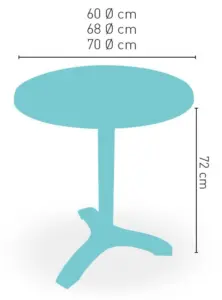 Mesa pie fundición aluminio opción plegable ROMA 3