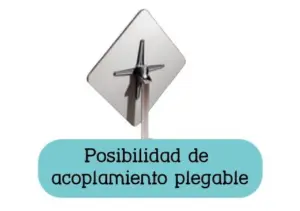 Mesa pie fundición aluminio opción plegable ROMA-R