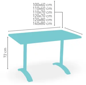 Mesa pie fundición aluminio opción plegable ROMA-R