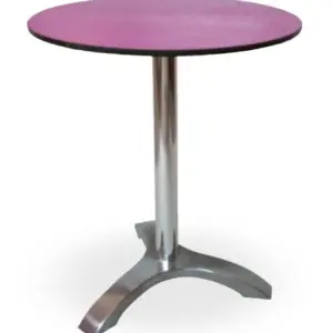 Mesa pie fundición aluminio brillo opción plegable ROMA 3 BRILLO