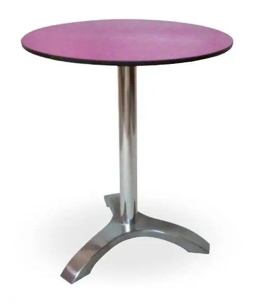 Mesa pie fundición aluminio brillo opción plegable ROMA 3 BRILLO
