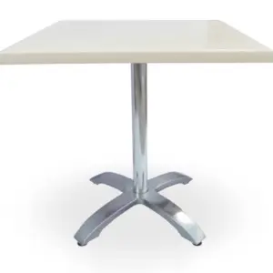 Mesa pie fundición aluminio brillo opción plegable ROMA 4 BRILLO