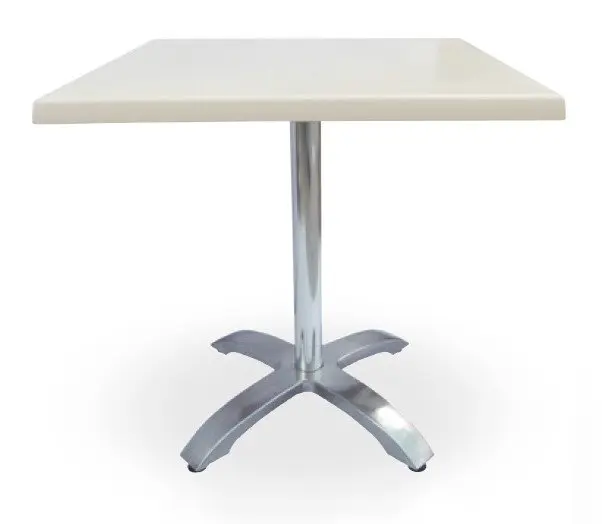Mesa pie fundición aluminio brillo opción plegable ROMA 4 BRILLO