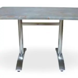 Mesa pie fundición aluminio brillo opción plegable ROMA-R BRILLO