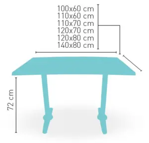 Mesa pie fundición aluminio brillo opción plegable ATLANTA-R