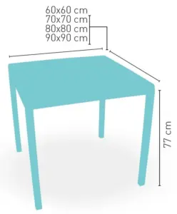 Mesa armazón metálico acabado epoxi DECO-C ACERO EPOXI