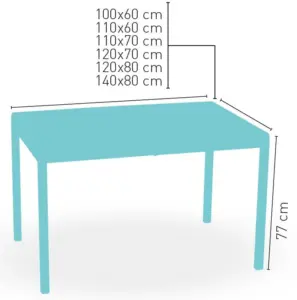 Mesa armazón metálico acabado epoxi DECO-R ACERO EPOXI