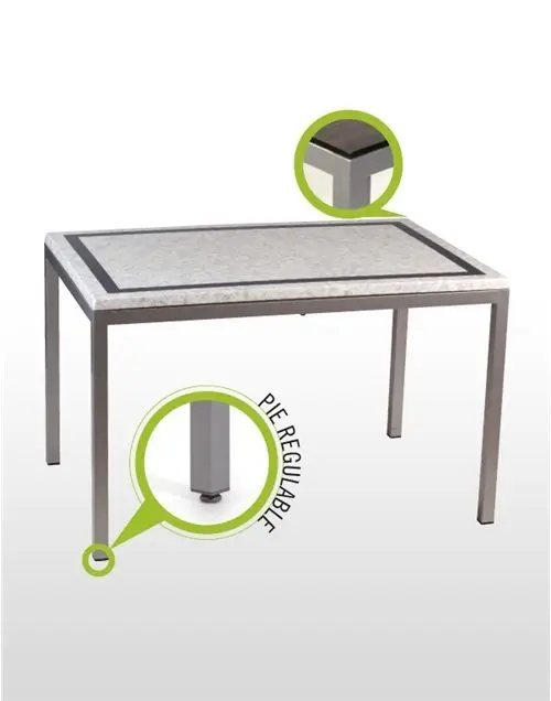 Mesa armazón metálico acabado epoxi DECO-R ACERO EPOXI