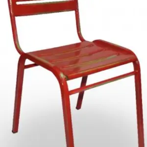Silla de acero con asiento y respaldo en chapa acanalada VERACRUZ