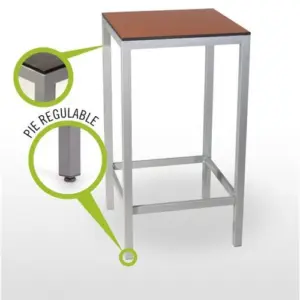Mesa armazón metálico acabado epoxi DECO-H ACERO EPOXI