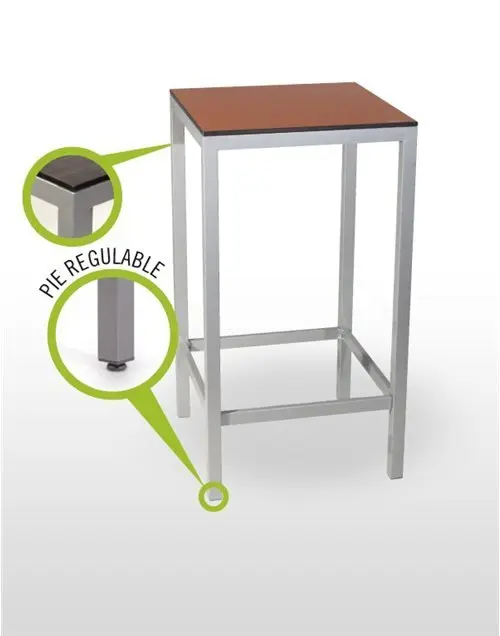 Mesa armazón metálico acabado epoxi DECO-H ACERO EPOXI