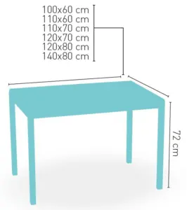Mesa armazón aluminio acabado epoxi DECO-R ALUMINIO EPOXI
