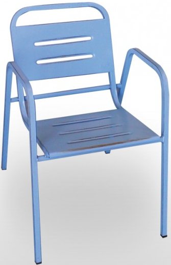 Sillón apilable con asiento y respaldo en chapa acanalada SILLÓN VERACRUZ