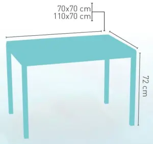 Mesa armazón aluminio acabado inox DECO-C Y R ALU INOX