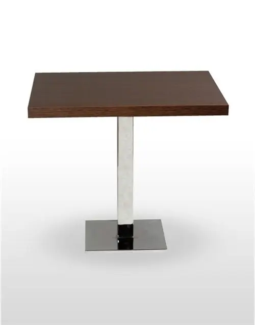 Mesa pie acero cromado PICASSO-CROMO 40X40