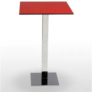 Mesa alta pie acero cromado PICASSO-H CROMO 40X40