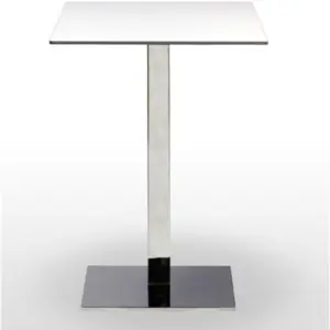 Mesa alta pie acero cromado PICASSO-H CROMO 60X40