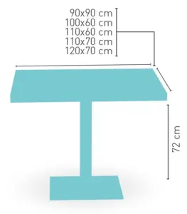 Mesa pie acero cromado columna rattan PICASSO-CR 60X40R