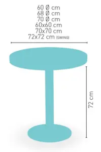 Mesa pie acero inoxidable PICASSO-INOX 40 Ø