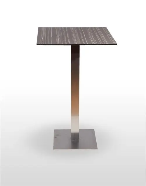 Mesa alta pie acero inoxidable PICASSO-H INOX 40X40