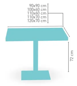 Mesa pie acero inoxidable columna rattan PICASSO-IN 60X40R