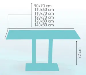 Mesa pie acero inoxidable columna rattan PICASSO-IN 70X40R