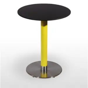 Mesa pie acero inoxidable columna metal lacada PICASSO-I 40Ø LACADA