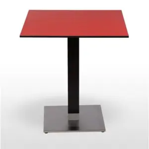 Mesa pie acero inoxidable columna metal lacada PICASSO-I 40X40 LAC