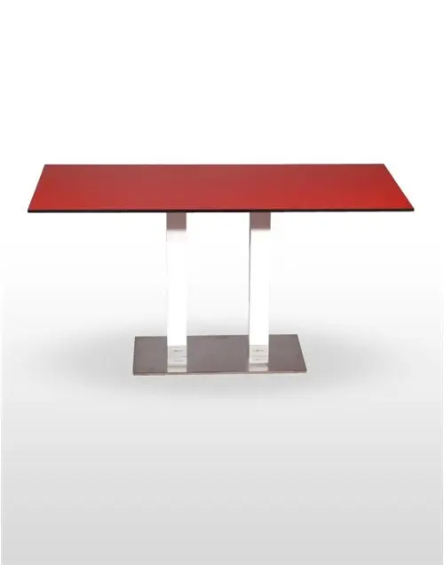 Mesa pie acero inoxidable columna metal lacada PICASSO-I 70X40 LAC
