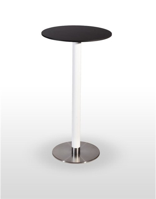 Mesa alta pie acero inoxidable columna metal lacada PICASSO-H-I 40 Ø LAC