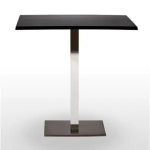 Mesa alta pie acero inoxidable columna metal lacada PICASSO-H-I 60X40LAC