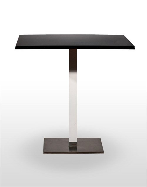 Mesa alta pie acero inoxidable columna metal lacada PICASSO-H-I 60X40LAC