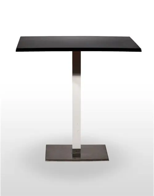 Mesa alta pie acero inoxidable columna metal lacada PICASSO-H-I 60X40LAC