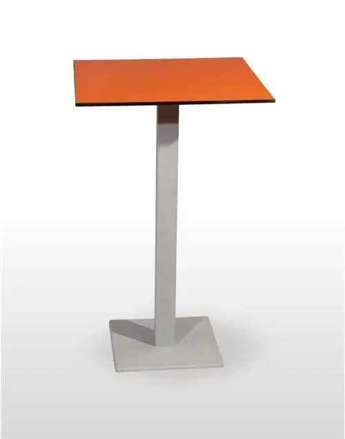 Mesa alta pie epoxi blanco, gris o negro PICASSO-H EP 40X40