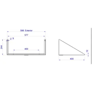 Soporte mural para microondas y otros de 600x400x400mm EMM-64 EDENOX