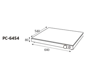 Placa caliente de sobremesa 1 zona de cocción PC-5050 EDENOX