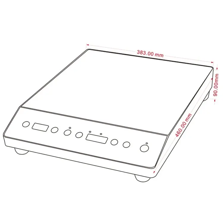 Inducción de sobremesa de 60-120°C y 10 niveles de potencia ISM-35 E EDENOX