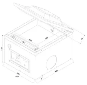 Envasadora al Vacío Sobremesa de tiempo Serie 200 VAKSIC-8 E EDENOX