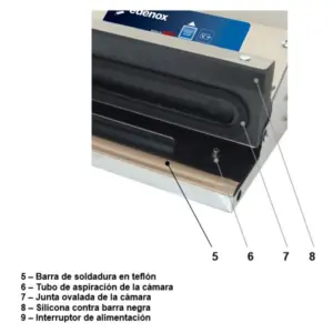 Envasadora al Vacío Sobremesa de tiempo Serie 500 VAKSIC-20 L 2A E EDENOX