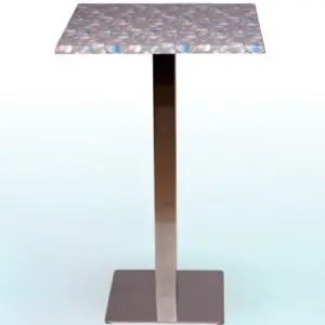 Mesa alta pie acero inoxidable PICASSO-H-B IN 45X45