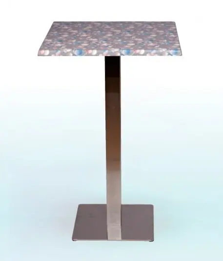 Mesa alta pie acero inoxidable PICASSO-H-B IN 45X45